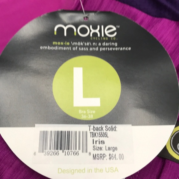 Moxie Sz L T-back Tank Violet Purple - Picture 3 of 4